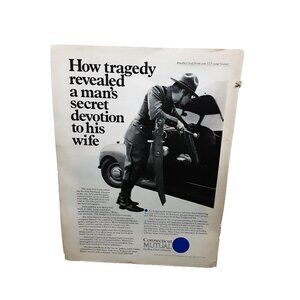 1971 Connecticut Mutual Insurance State Police Trooper Original Print Ad 70s